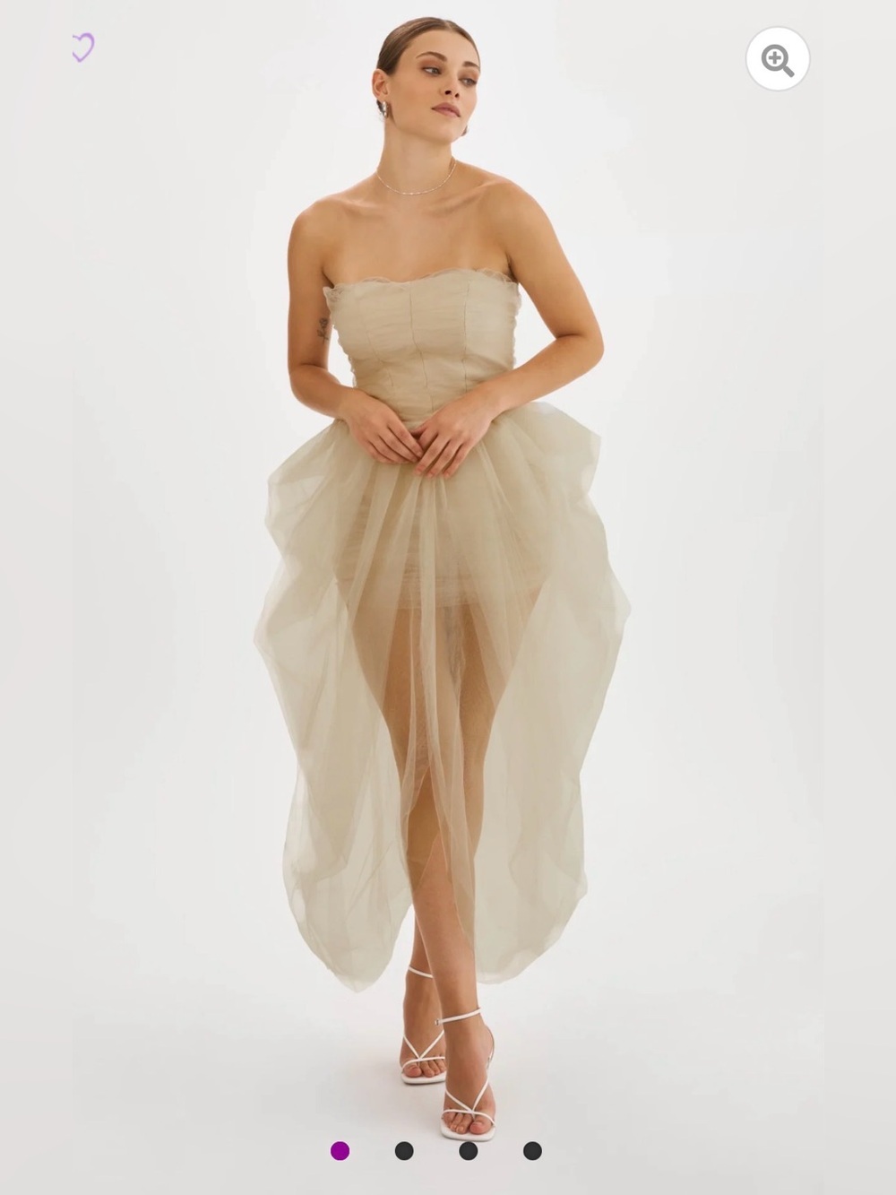 Lamarque Pixie Layered Tulle Gown Strapless Tulle
